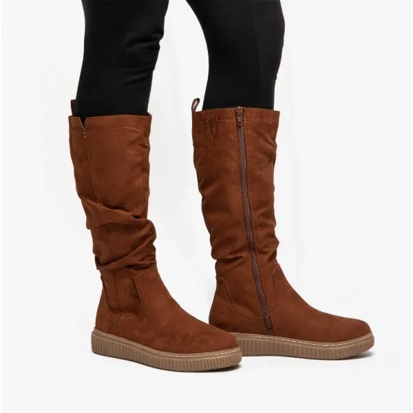 25660-29-305 Ladies Knee-Length Boots Brown