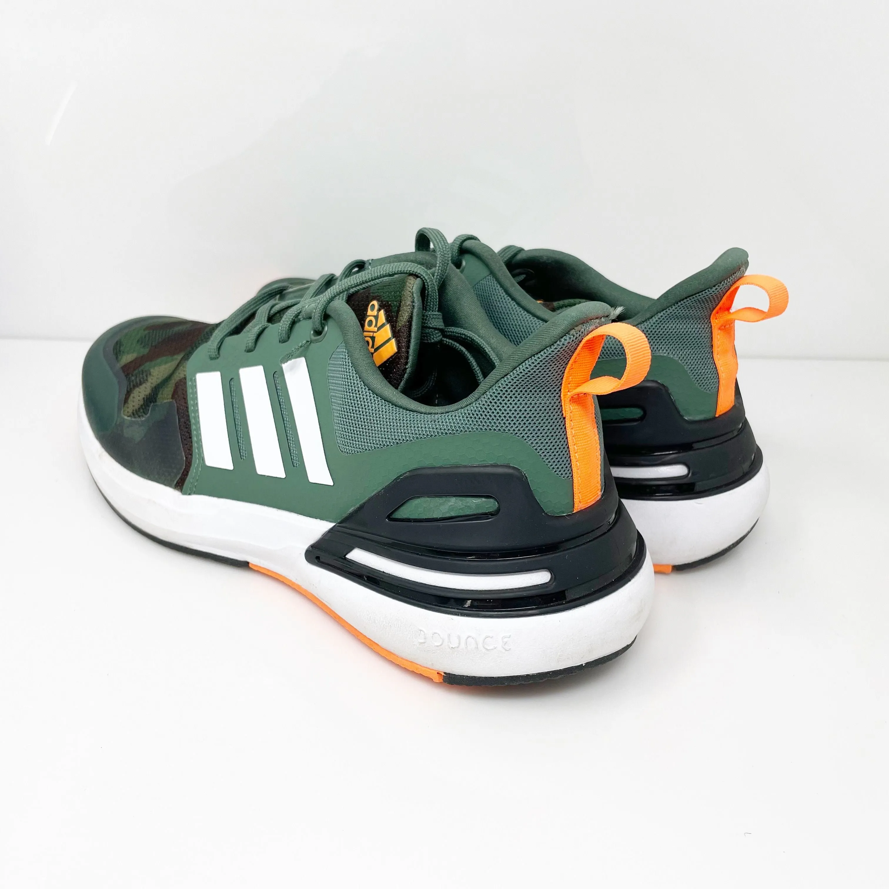 Adidas Boys Rapidasport Bounce Low FZ6347 Green Running Shoes Sneakers Size 6