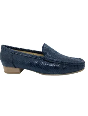 Ara Ladies loafer shoe Navy Lizard Print