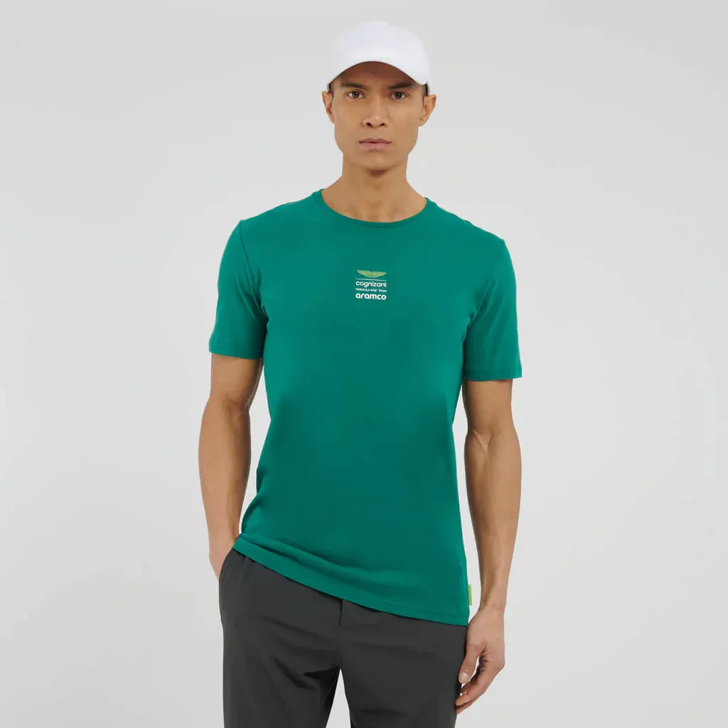 Aston Martin Cognizant F1 Men's Lifestyle Logo T-Shirt - Lime/Green/Black