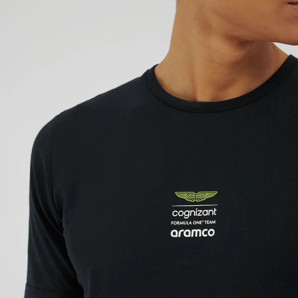 Aston Martin Cognizant F1 Men's Lifestyle Logo T-Shirt - Lime/Green/Black