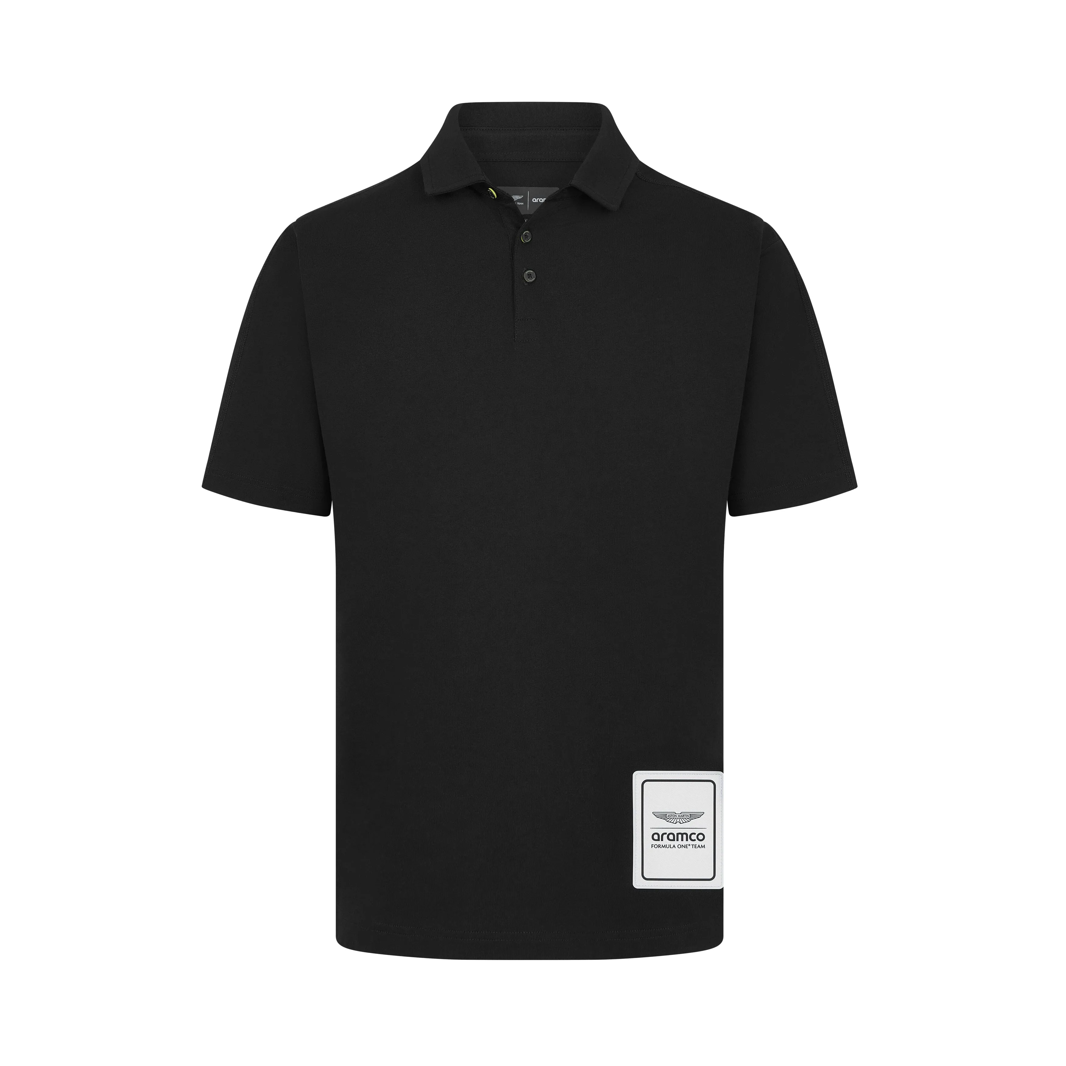 Aston Martin F1 Men's Logo Polo Shirt -Black/Green