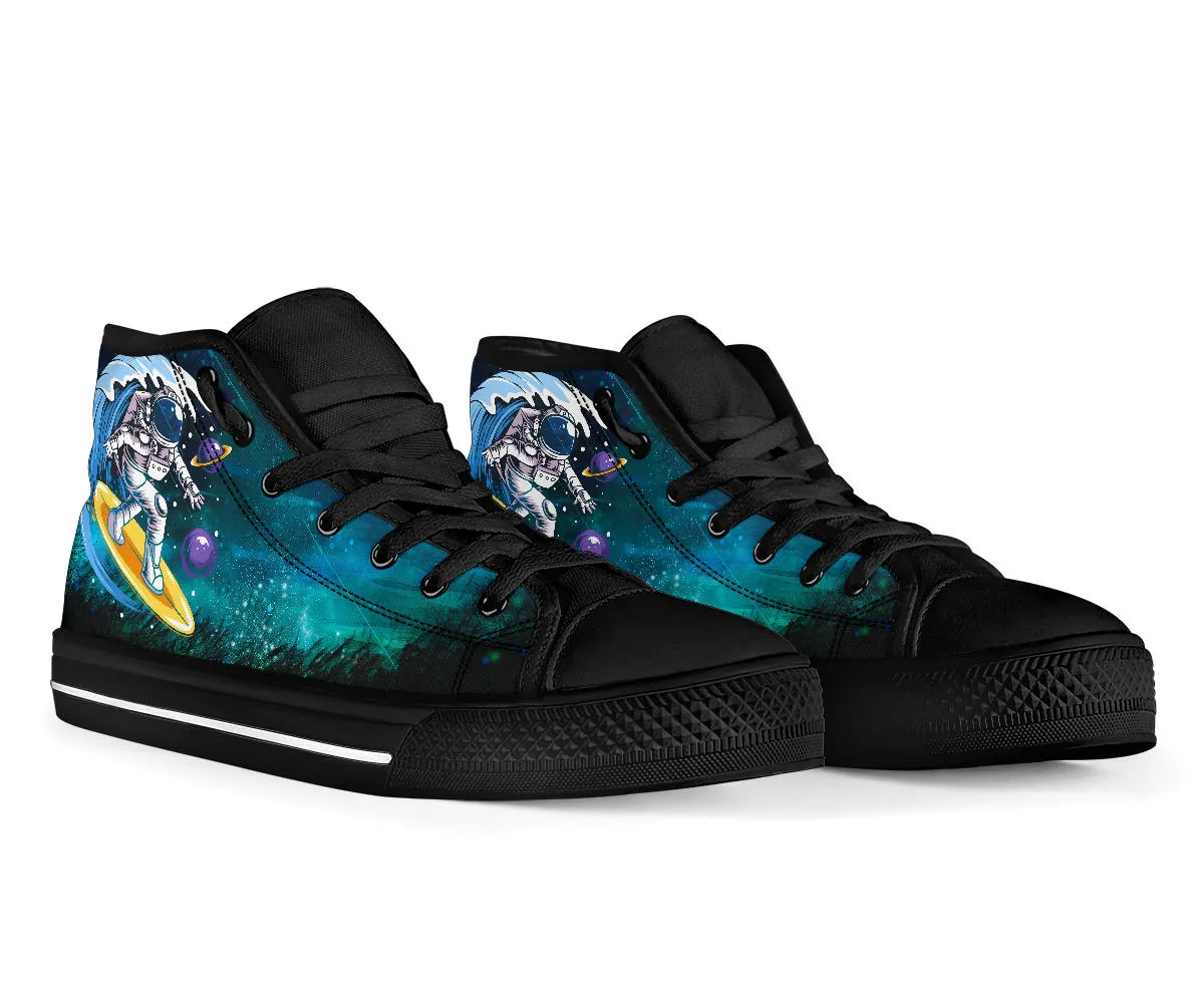 Astronaut Surfing High Top Shoe