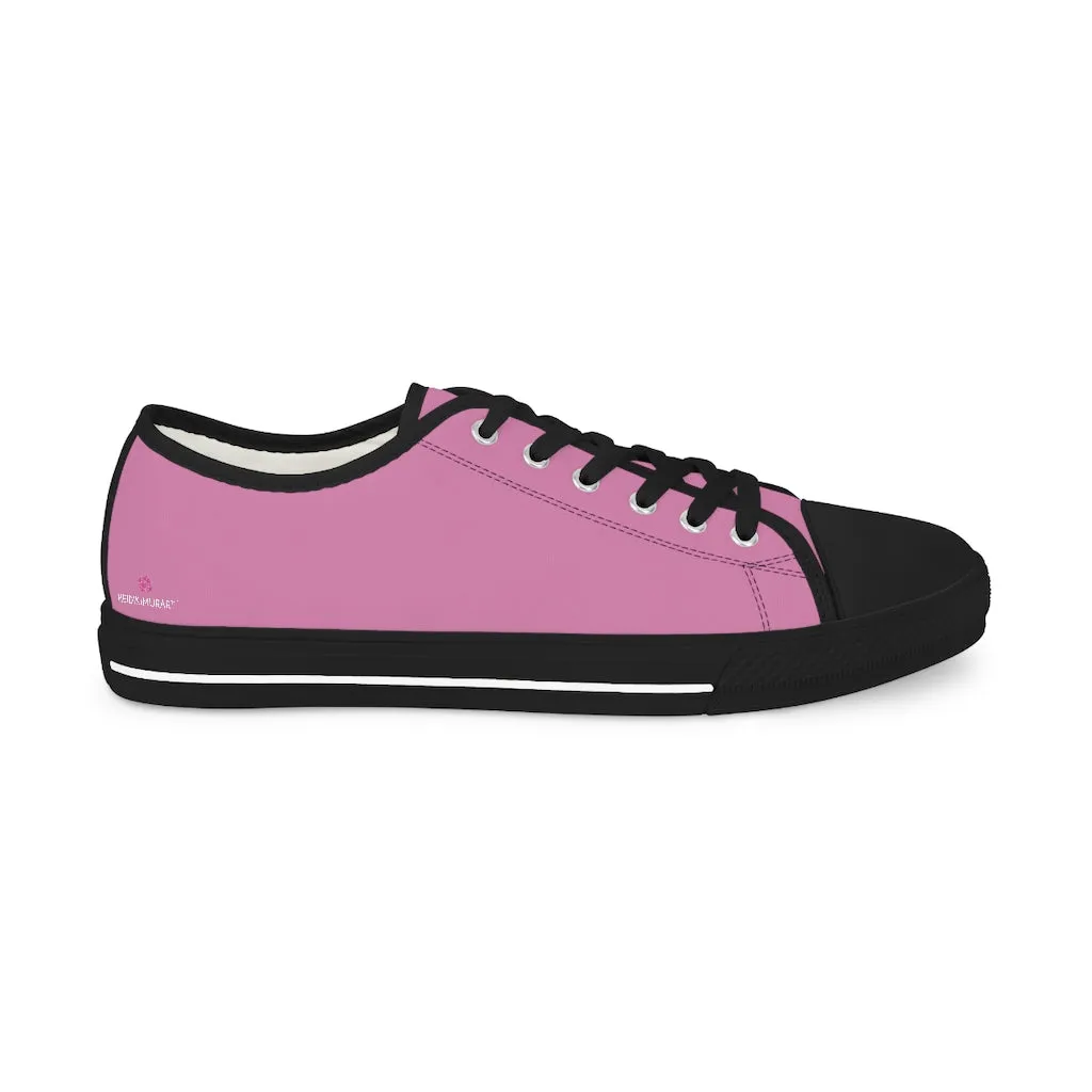 Baby Pink Low Tops, Best Solid Pink Color Modern Best Men's Low Top Sneakers  (US Size: 5-14)