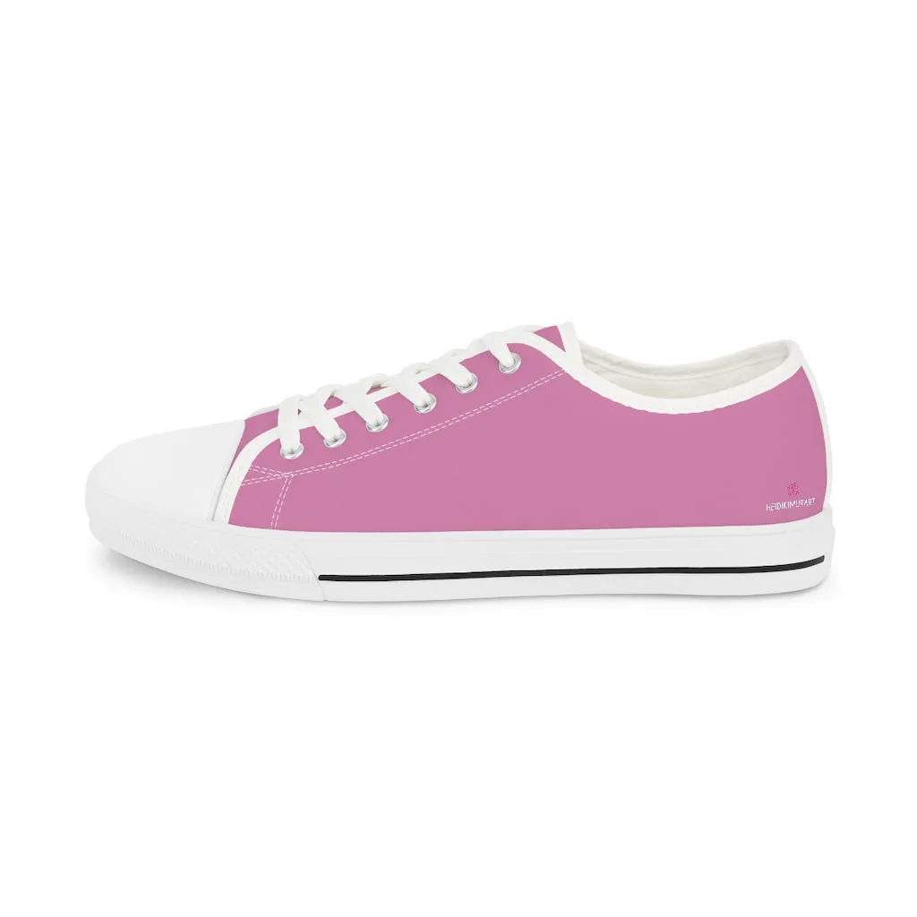 Baby Pink Low Tops, Best Solid Pink Color Modern Best Men's Low Top Sneakers  (US Size: 5-14)