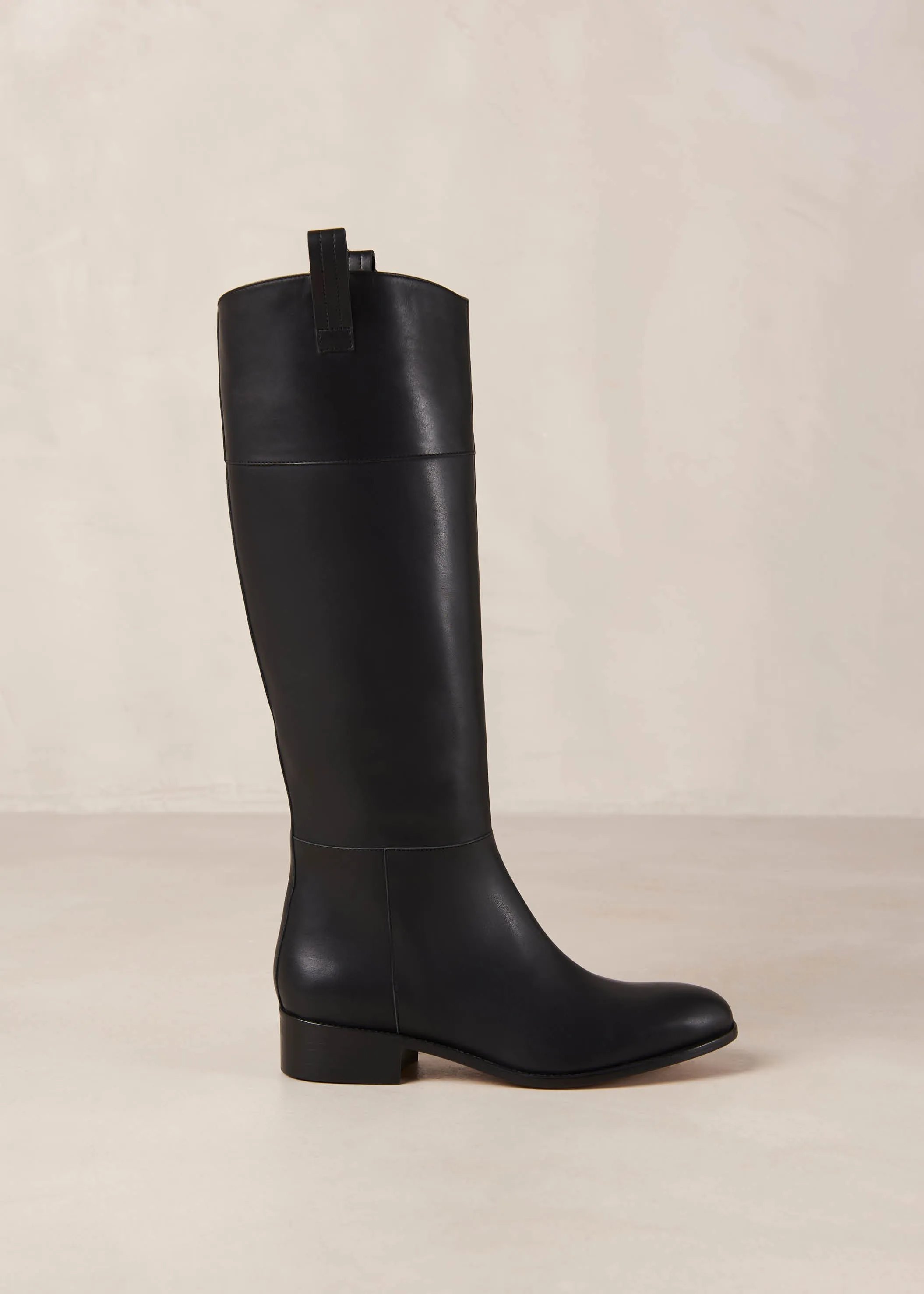 Billie Black Leather Boots