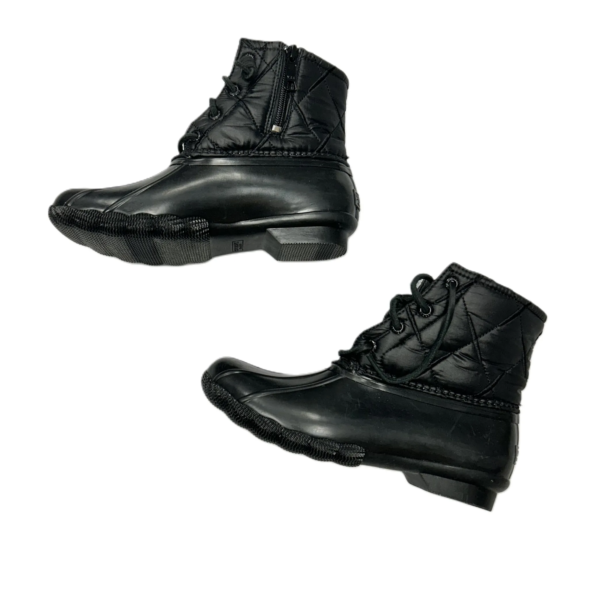 Black Boots Rain By Sperry, Size: 5.5