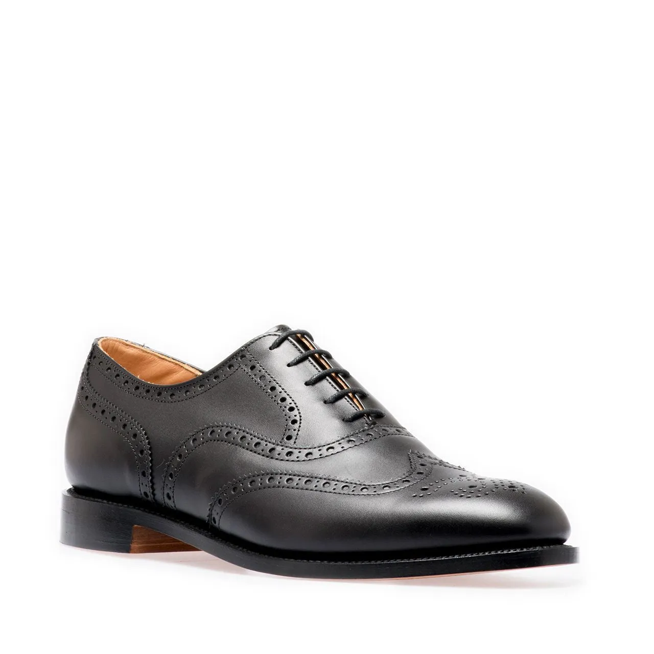 Black Made in England Belgrave Brogue Shoe