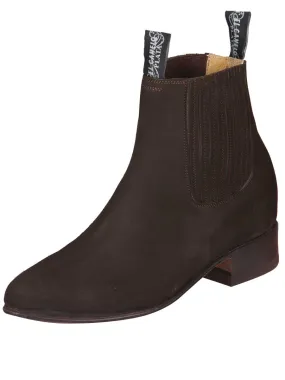 Botines Charros Clasicos de Piel Nobuck para Hombre 'El Canelo' - ID: 34291