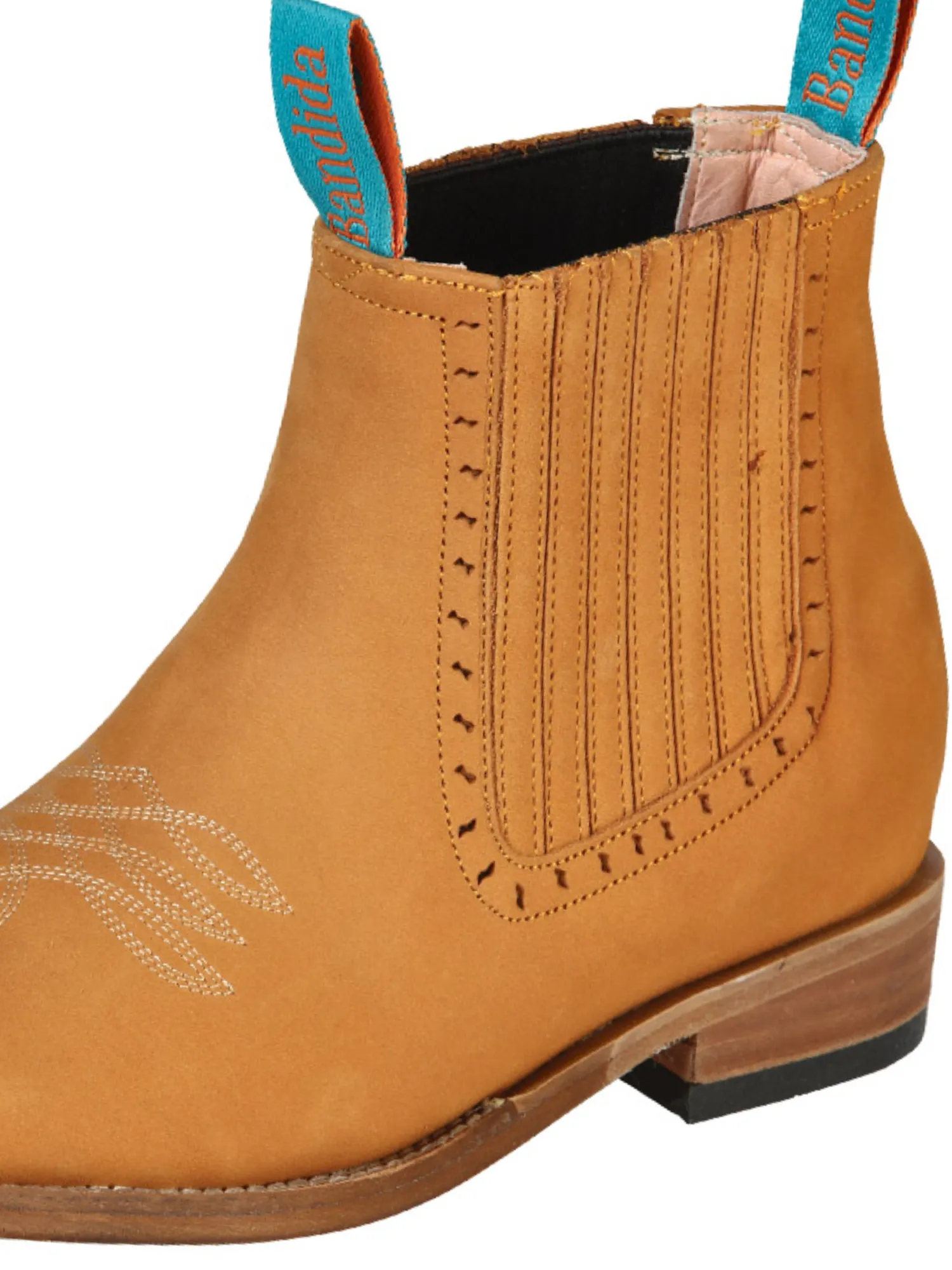 Botines Vaqueros Rodeo Clasicos de Piel Nobuck para Mujer 'La Barca' - ID: 126664