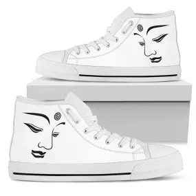 Buddha Face Line Art - High Tops