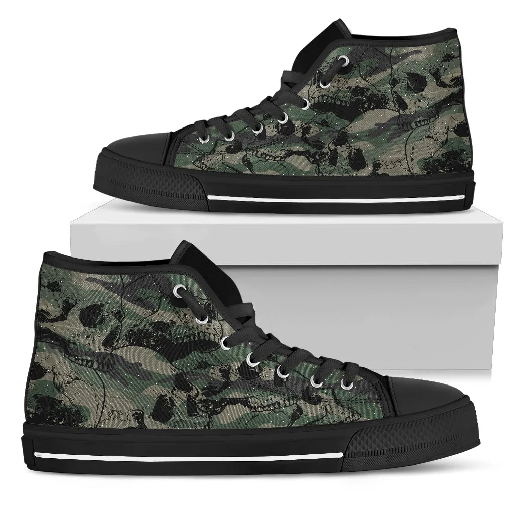 Camo Skulls Women's High Tops