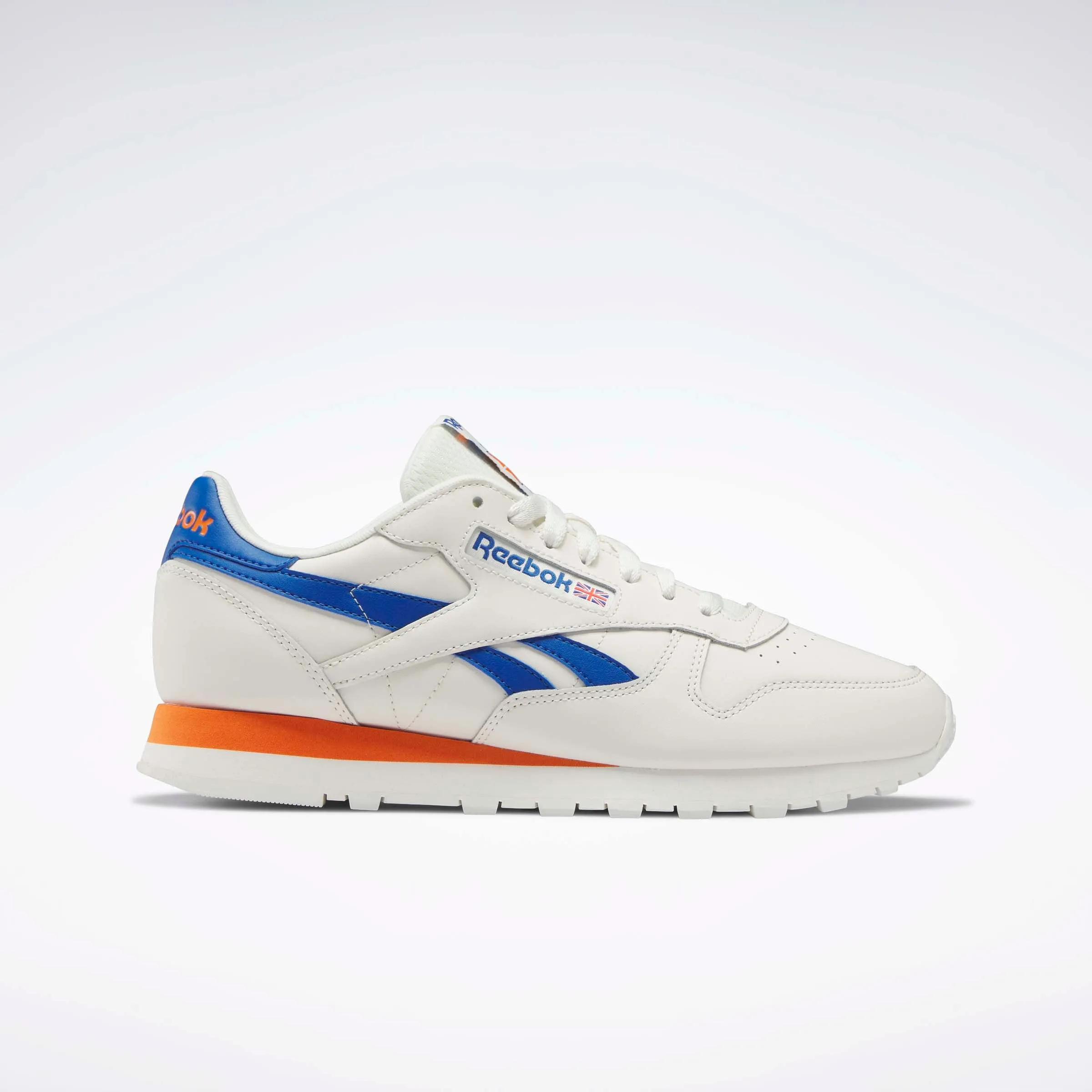 Classic Leather Shoes Chalk/Vector Blue/Smash Orange