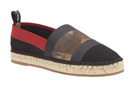 'Colibri' Black Canvas Espadrilles