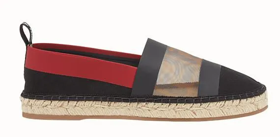 'Colibri' Black Canvas Espadrilles