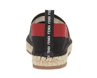 'Colibri' Black Canvas Espadrilles