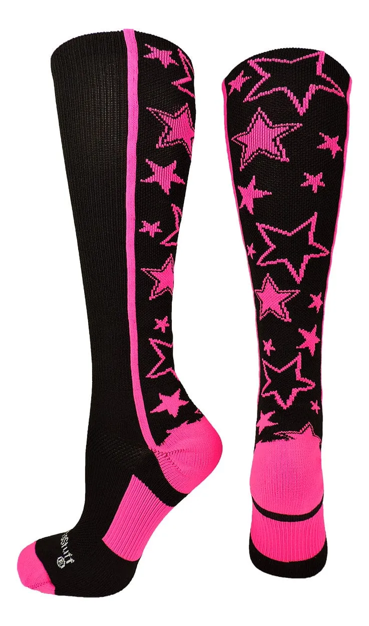 Crazy Socks with Stars Over the Calf Socks (multiple colors)