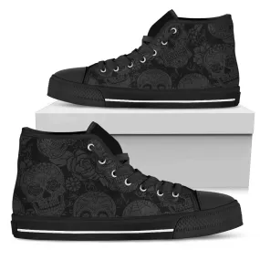 Dark Sugar Skull Shoes Women's High Top