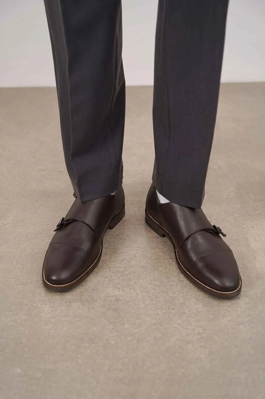 DOUBLE MONK LEATHER SHOES