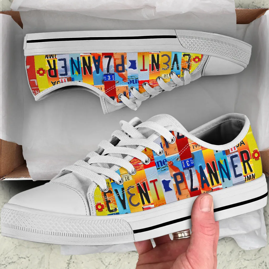 Event Planner License Plate Shoes