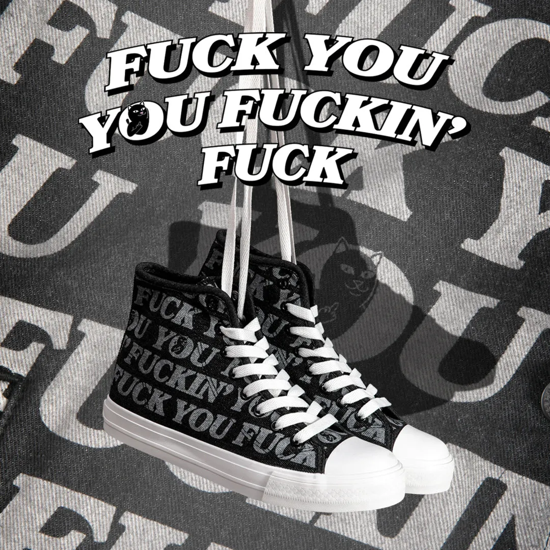 Fuckin Fuck High Top Shoes (Black)