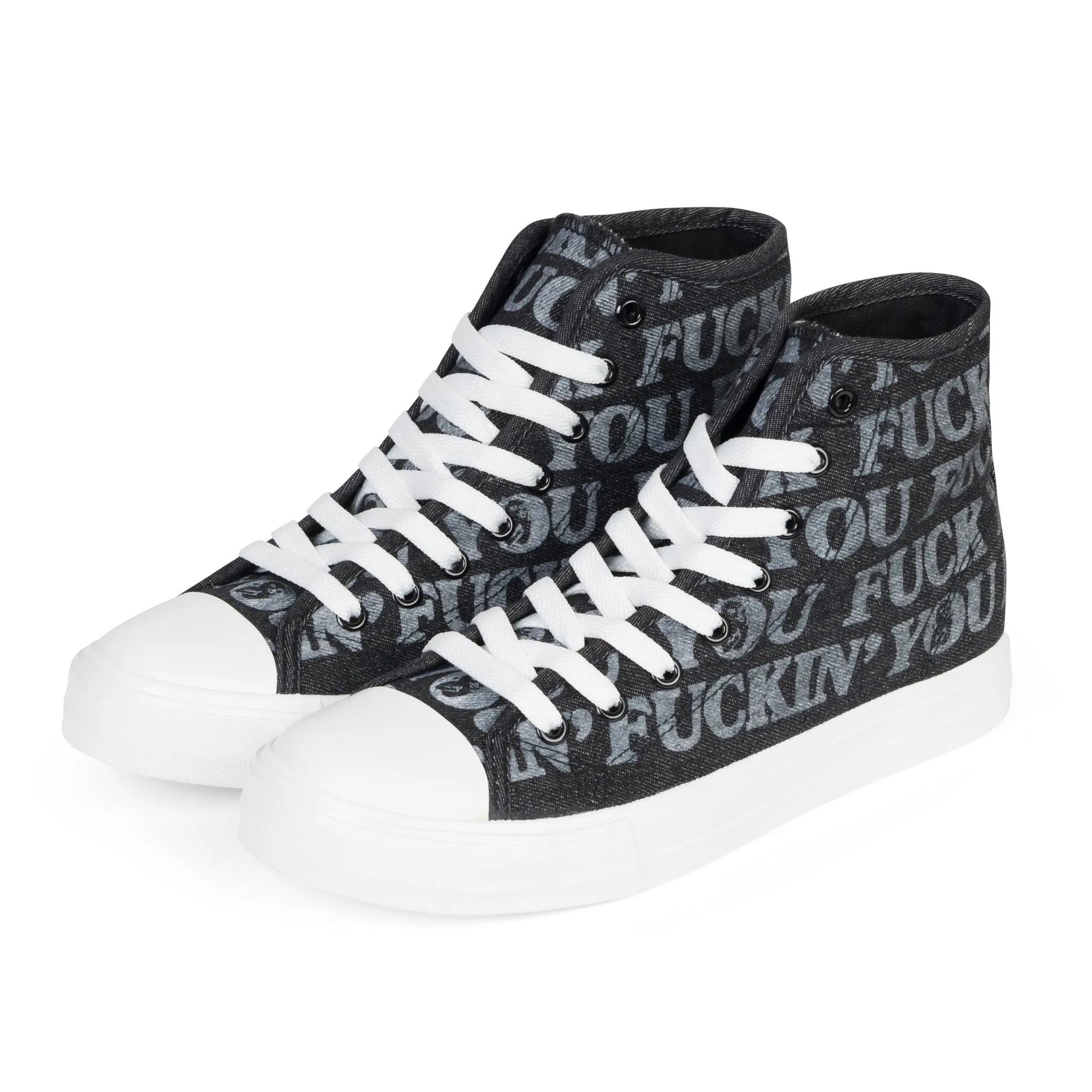 Fuckin Fuck High Top Shoes (Black)