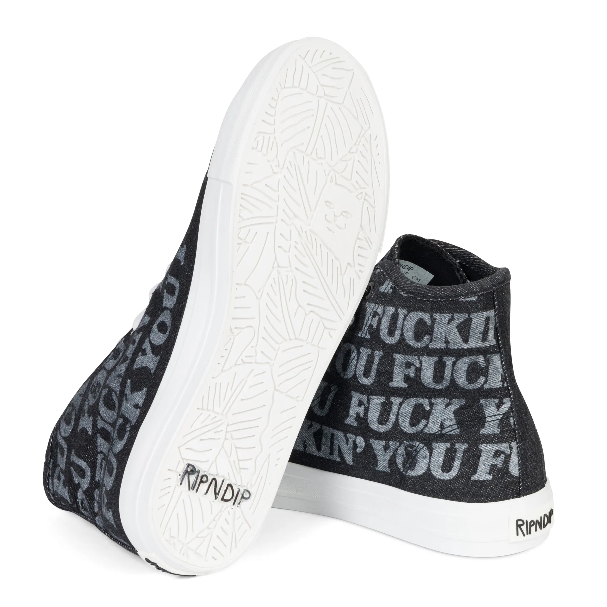 Fuckin Fuck High Top Shoes (Black)