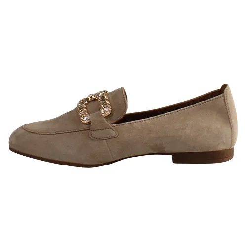 Gabor Ladies Loafers - 45.210.14 - Tan Suede