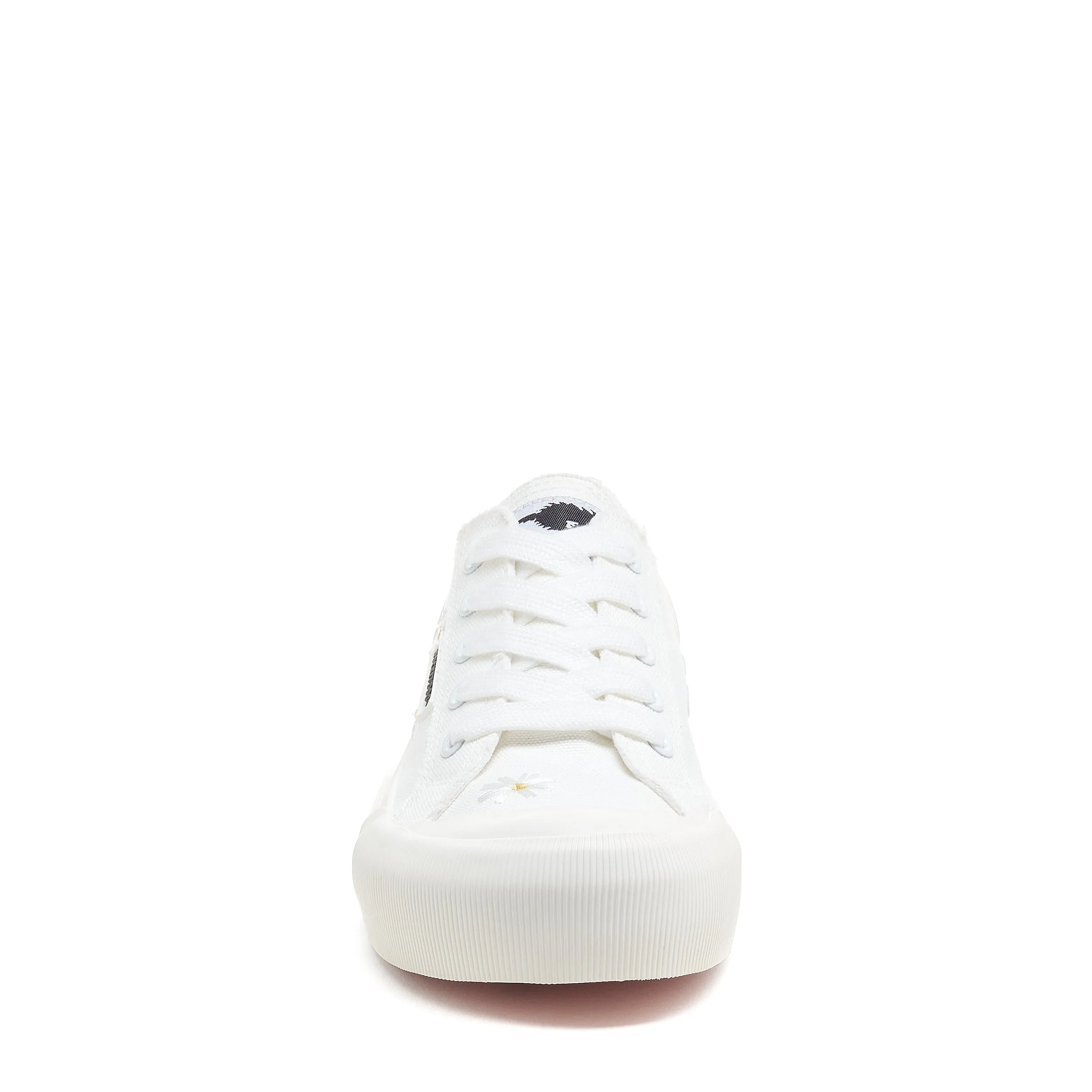 Jazzin Plus White Embroidery Platform Trainers