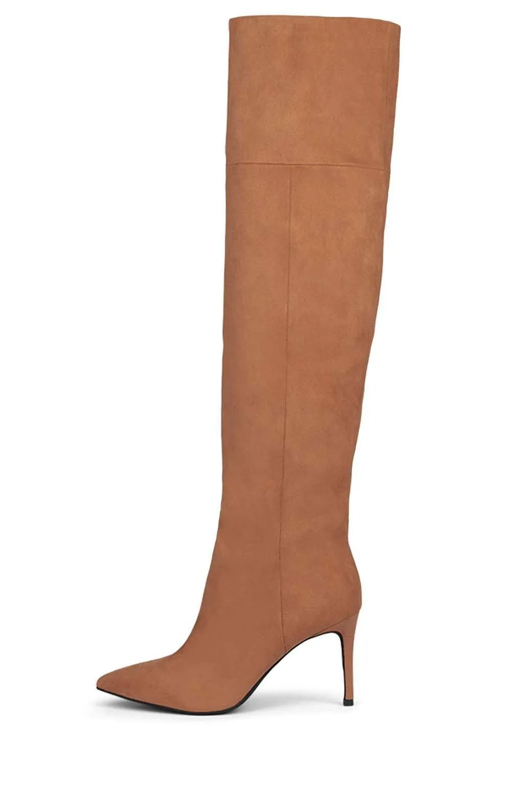 JEFFREY CAMPBELL | Pillar Stetch Suede Heel Boot -Blush