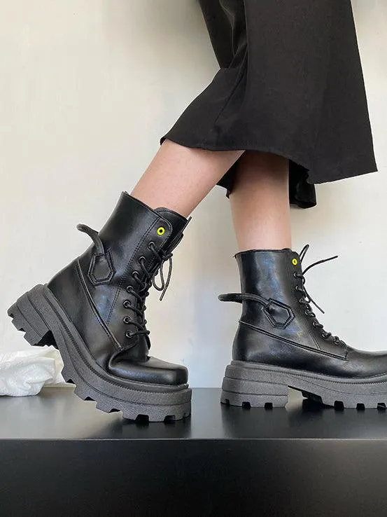 Joskaa Platform Mid-caliber Martin Boots