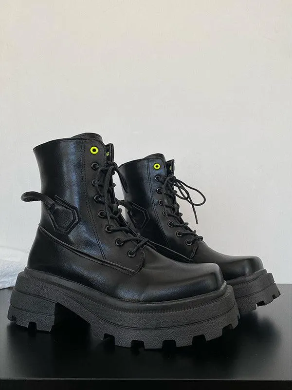 Joskaa Platform Mid-caliber Martin Boots