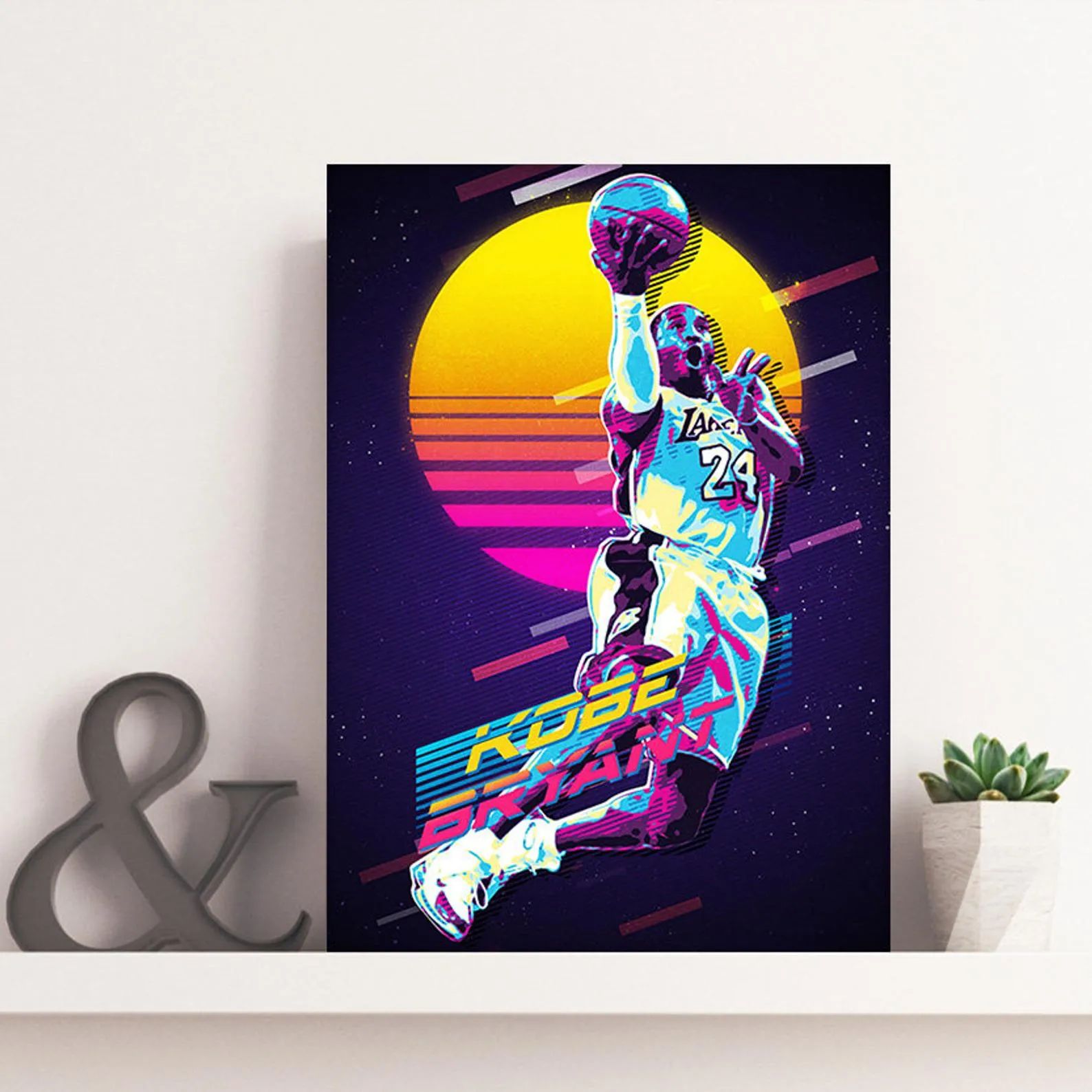 Kobe Bryant Poster, Sports Print, Basketball Player Art, Custom Sport Canvas, Custom Poster, Home Decor, Wall Hangings, LA Lakers