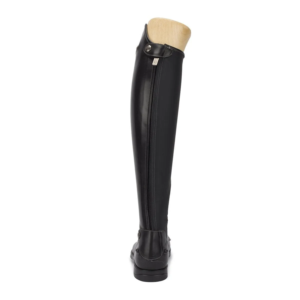 LEONARDO<br>Standard riding boot in black calfskin [34 - 39]