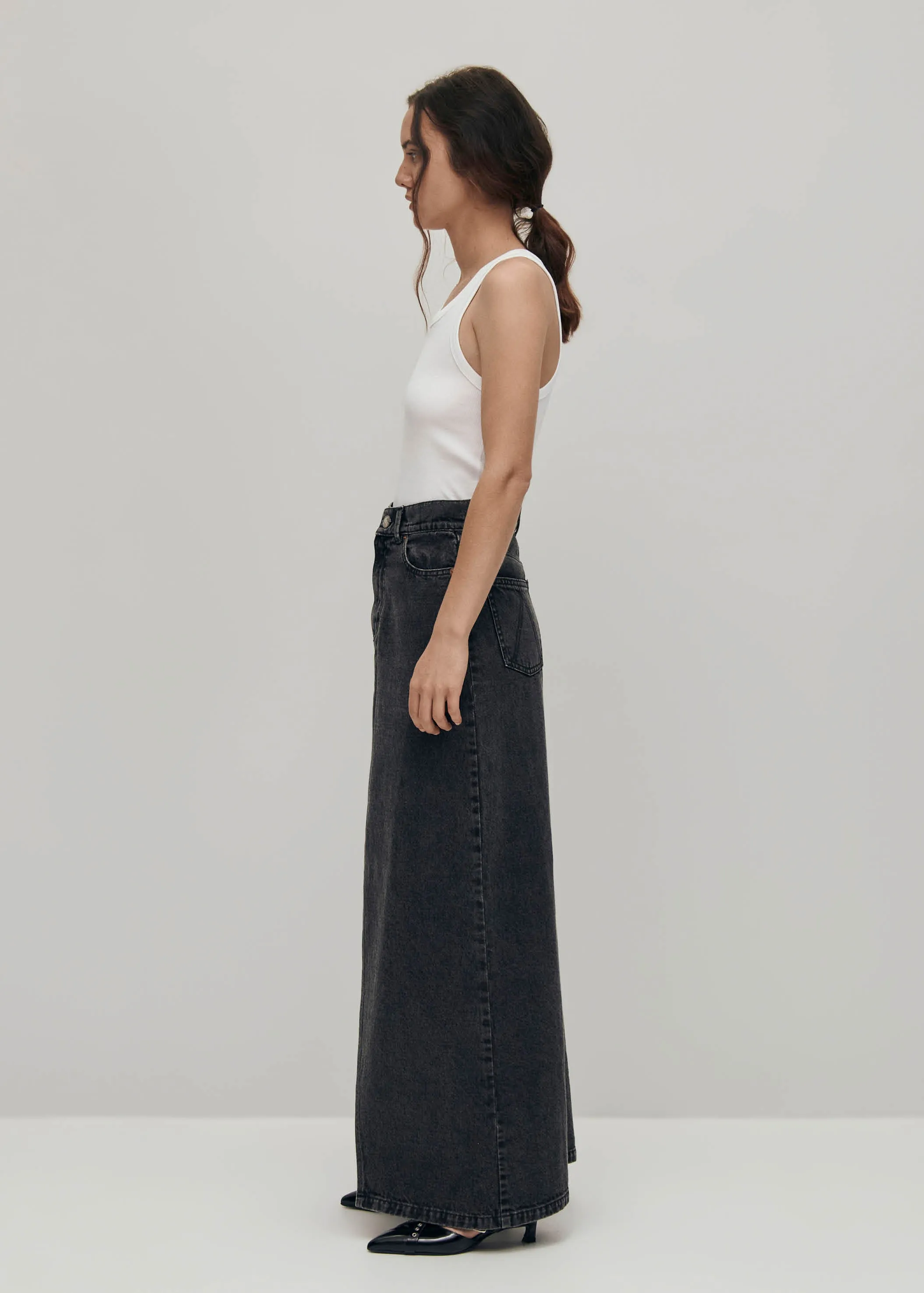 Mariana Black Denim Skirt