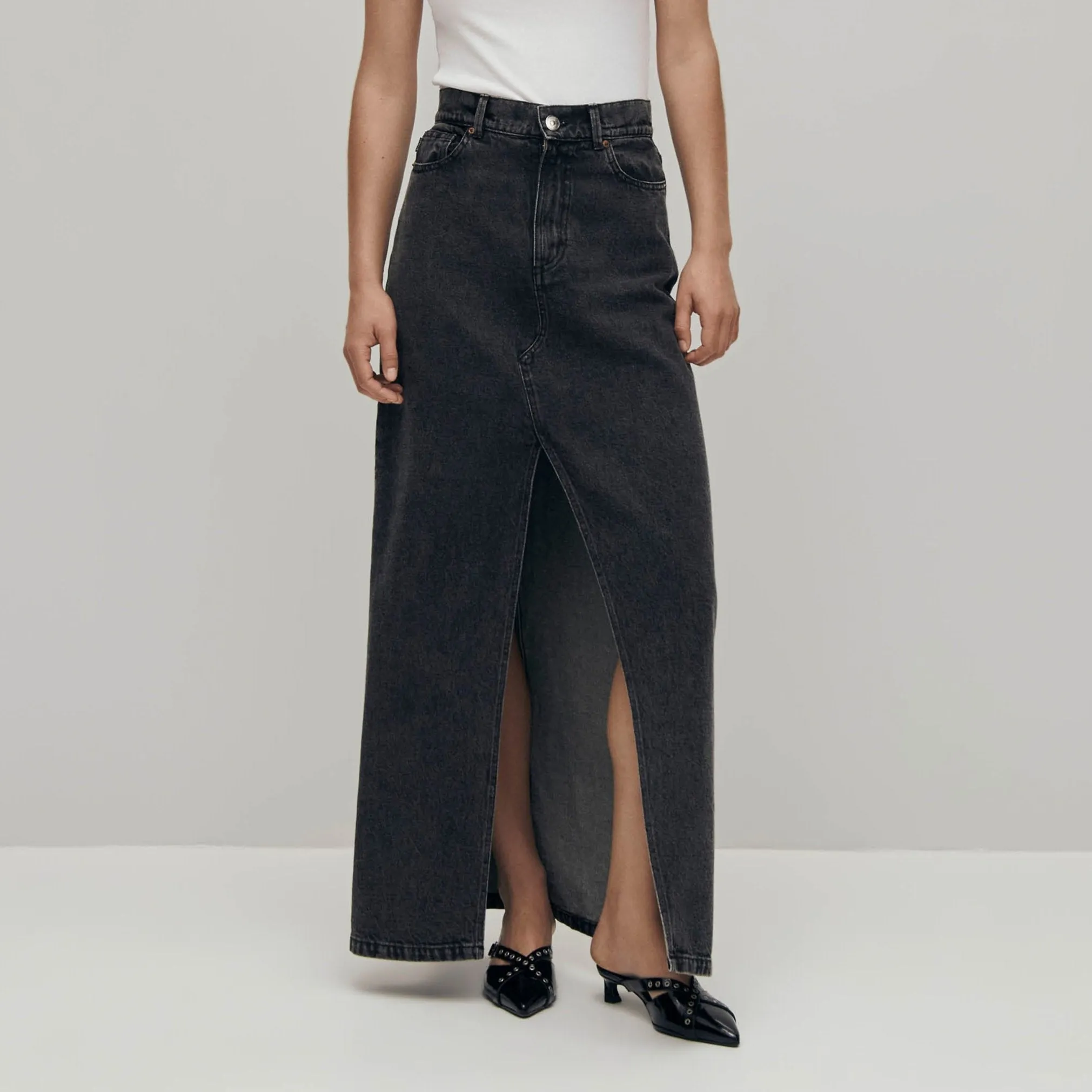 Mariana Black Denim Skirt