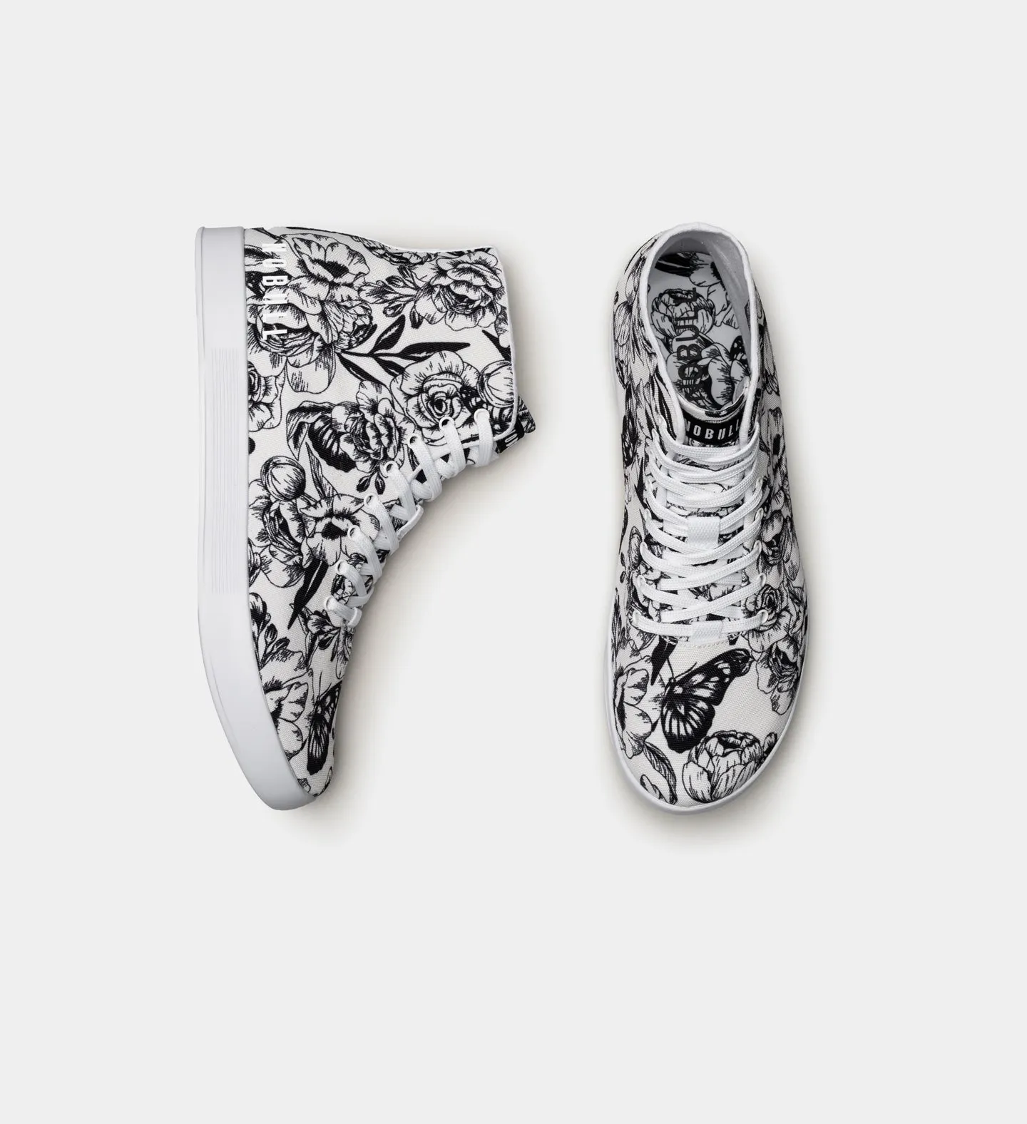 Men's Floral High-Top Canvas Trainer