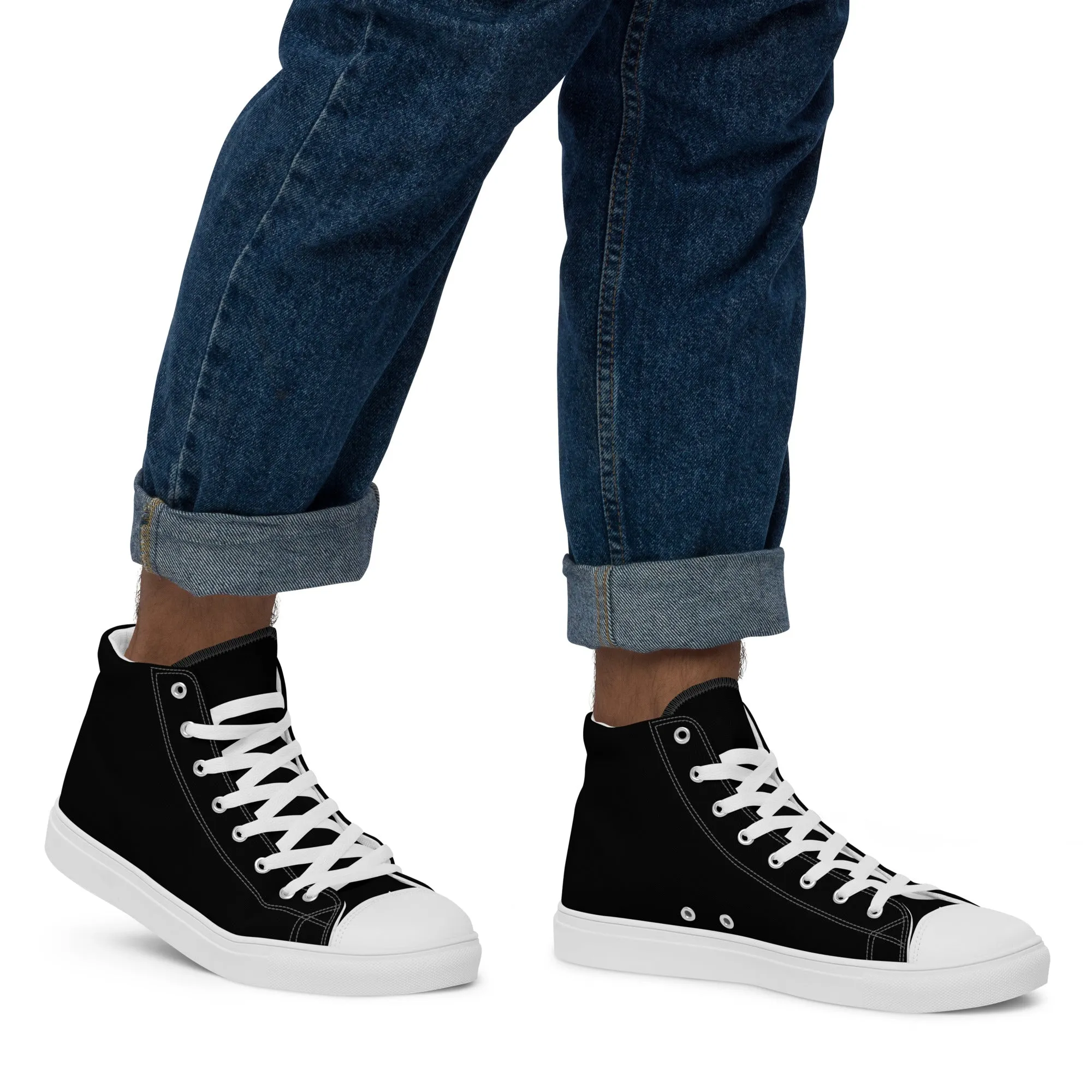 Men’s high top canvas shoes Black