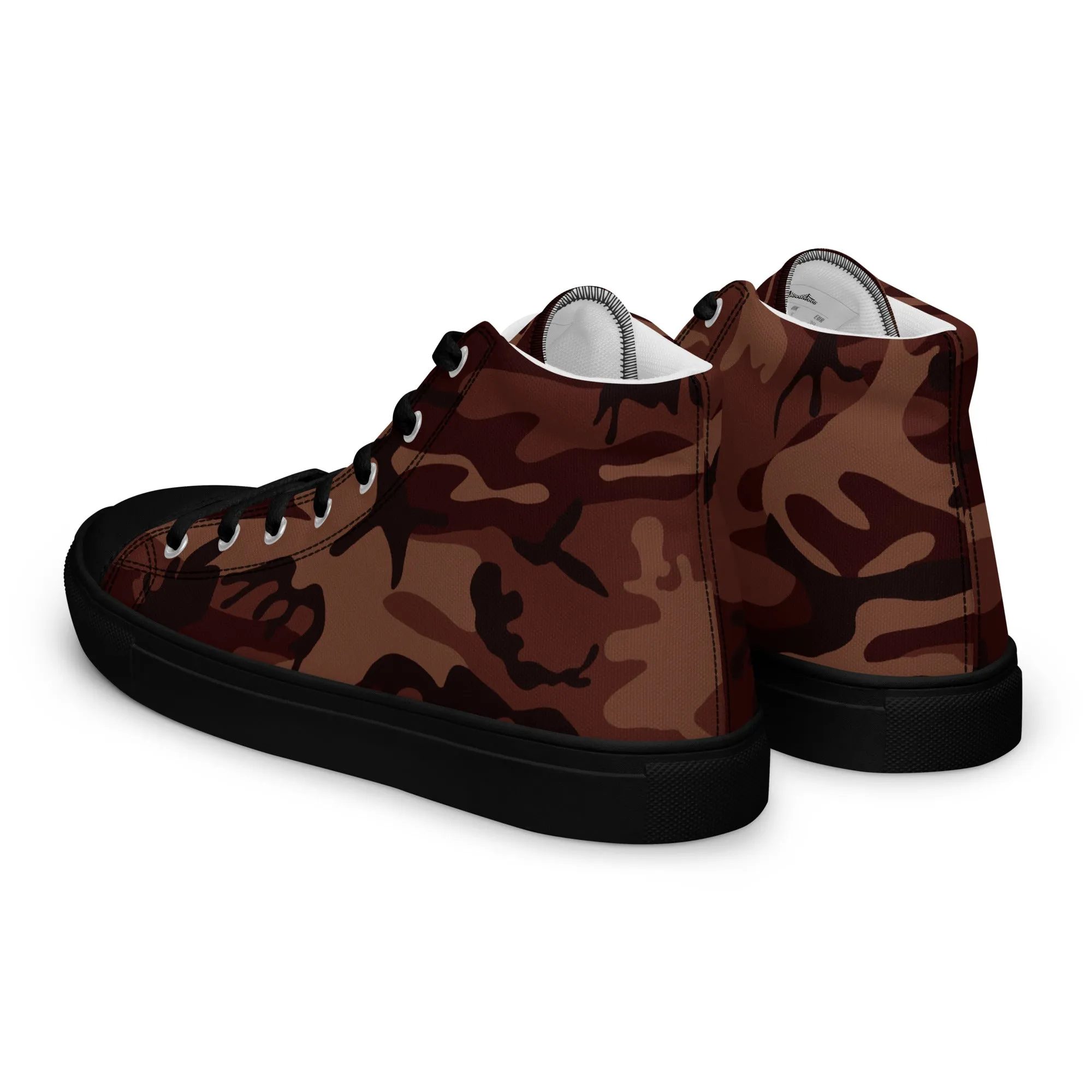 Men’s high top canvas shoes Burgundy Camo