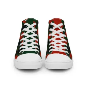 Men’s high top canvas shoes Plaid