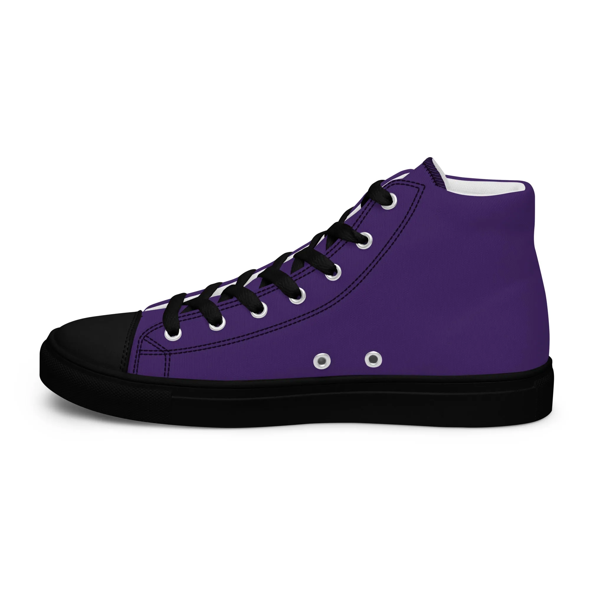 Men’s high top canvas shoes Purple/Black