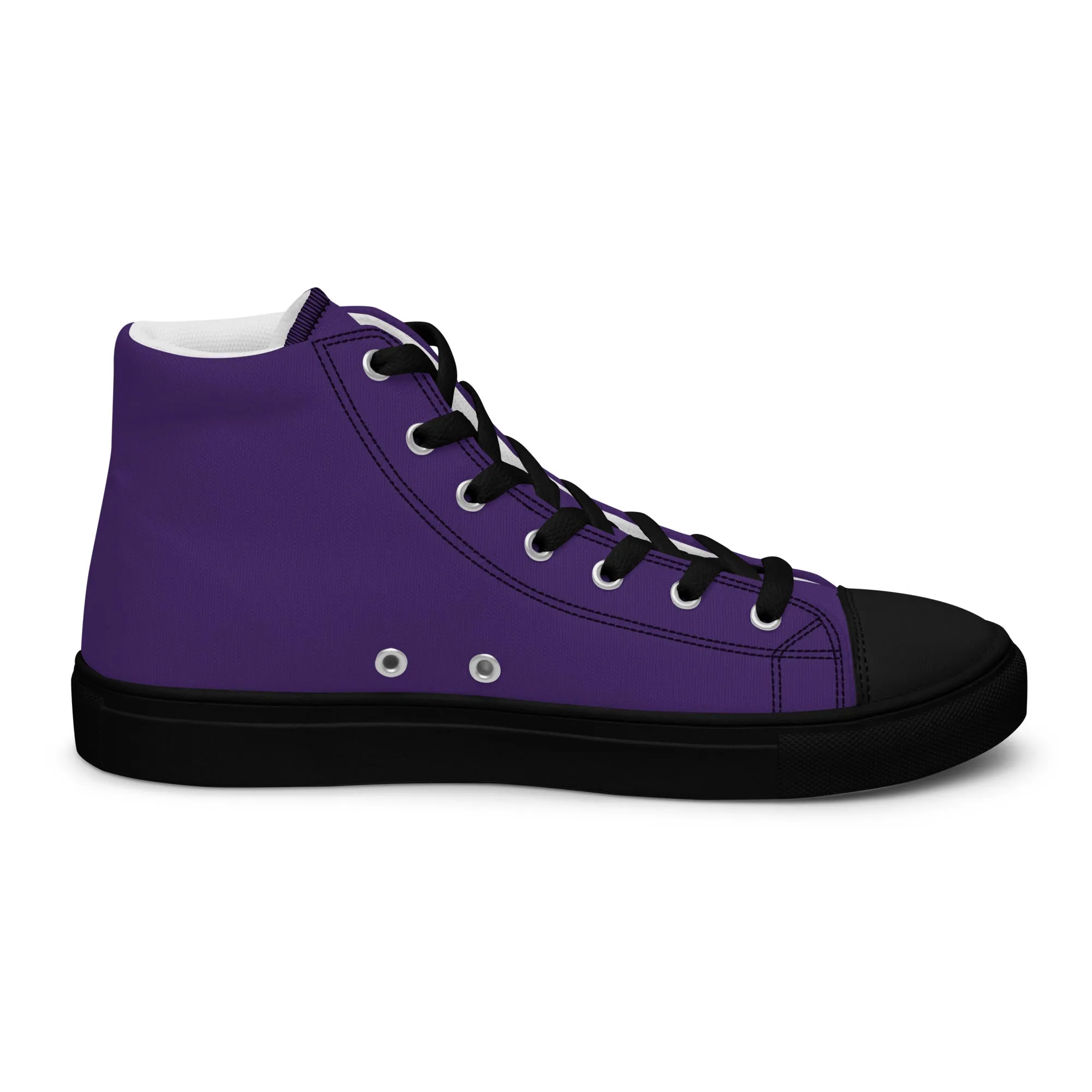 Men’s high top canvas shoes Purple/Black