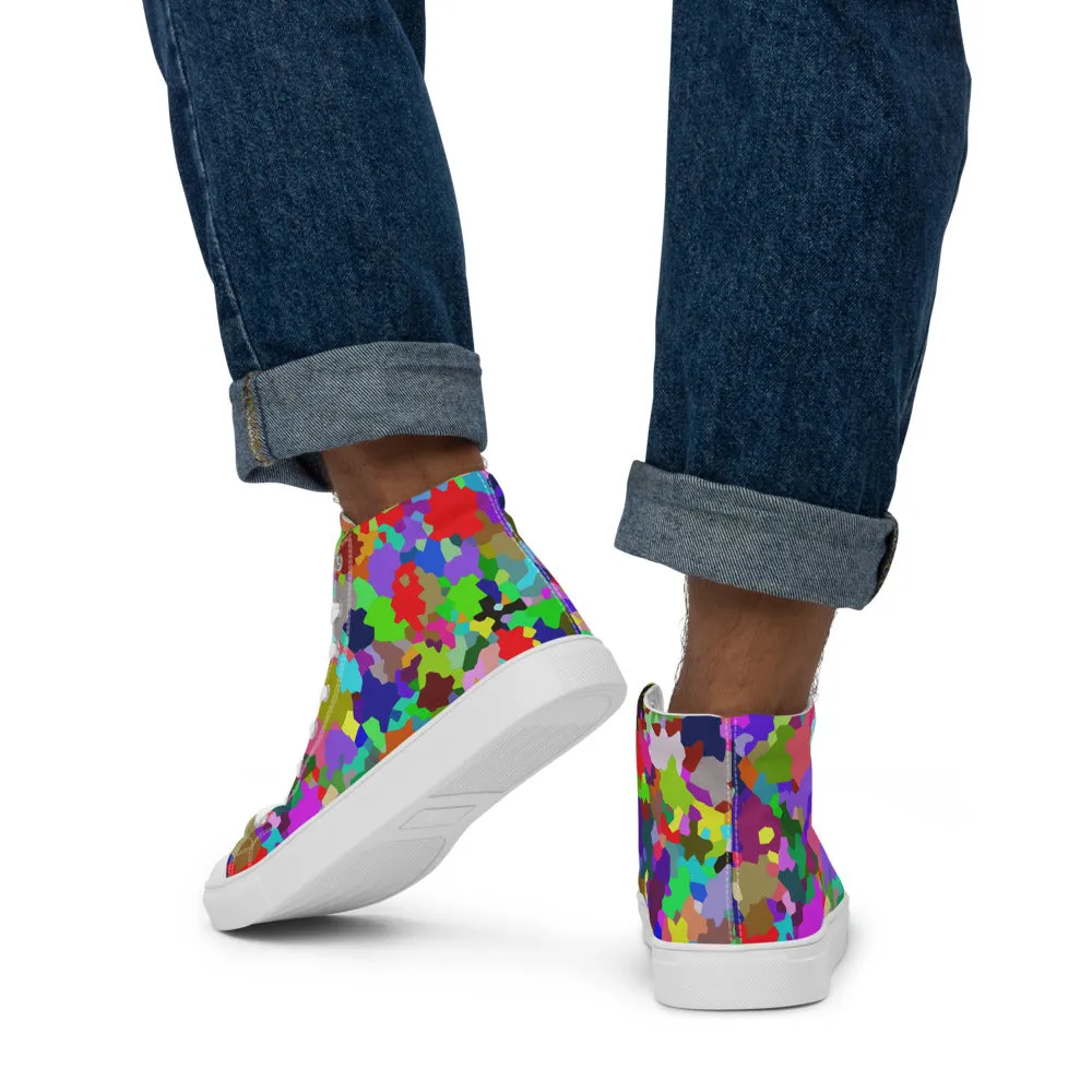 Men’s high top canvas shoes Speckle