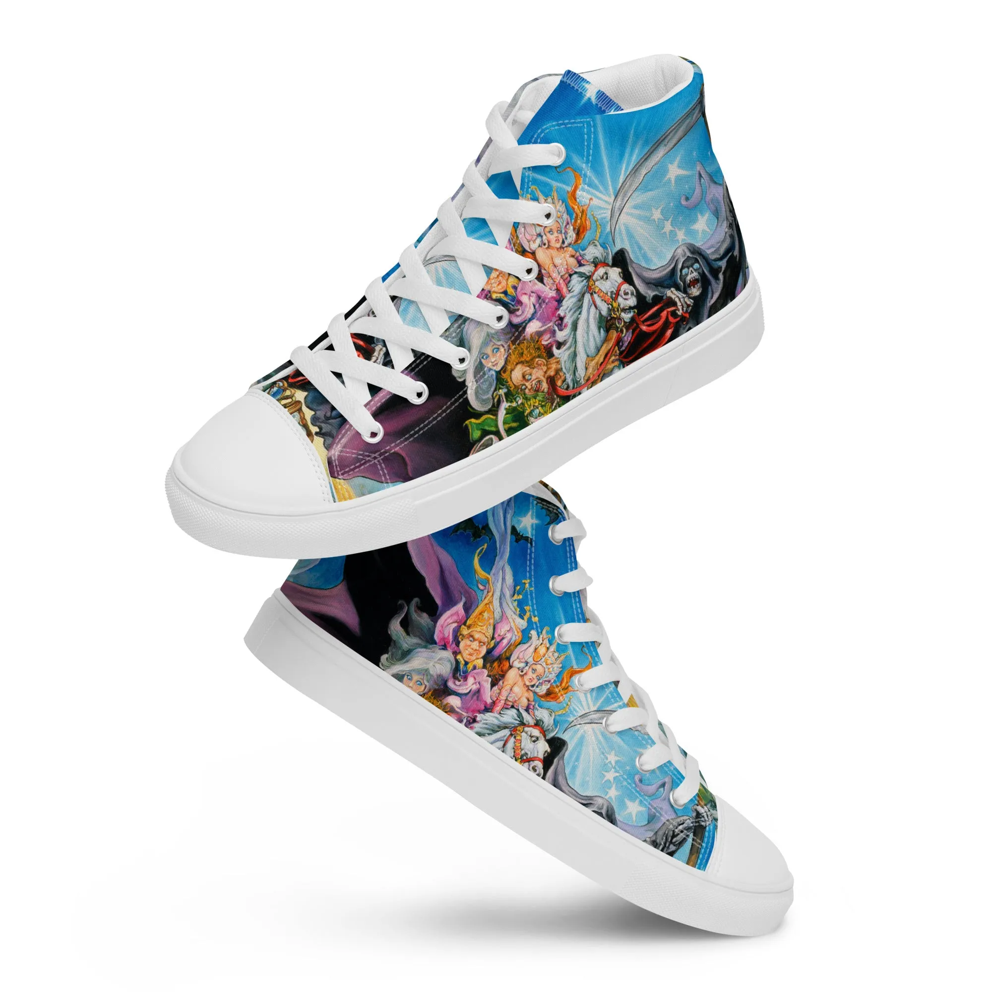 Mort Women’s High Top Canvas Shoes -  Free Shipping  *US SIZES SHOWN! USE CHART!