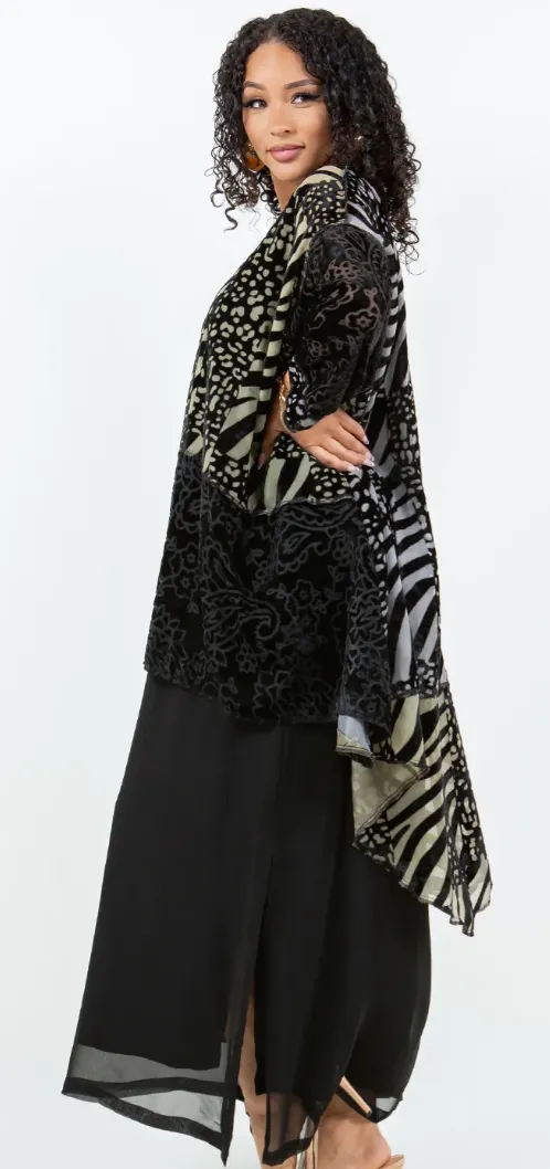 Ready for My Close-up M. DeMille Mosaic hi-low Tunic Top Boho  Sml-10X