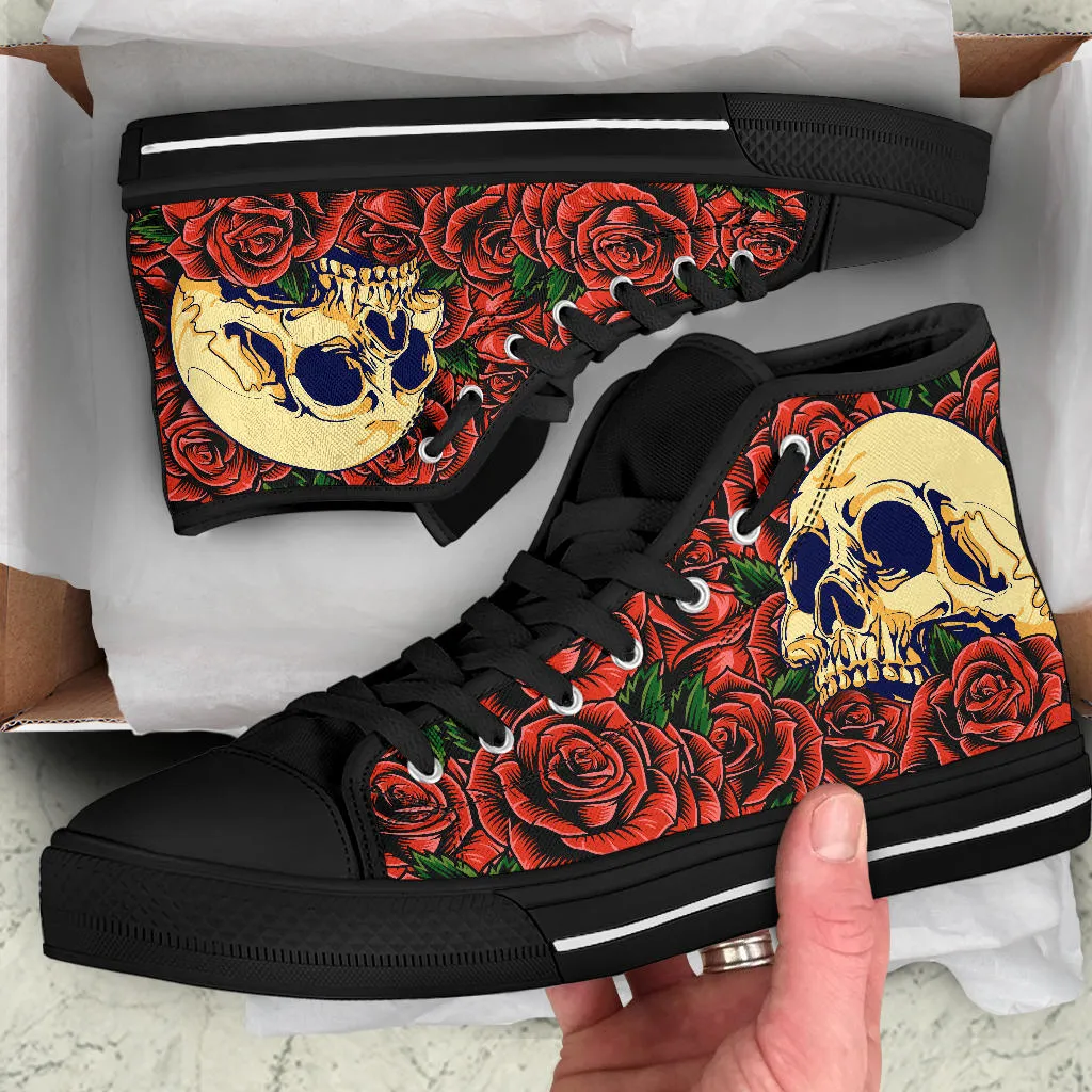 Roses and Skull High Tops