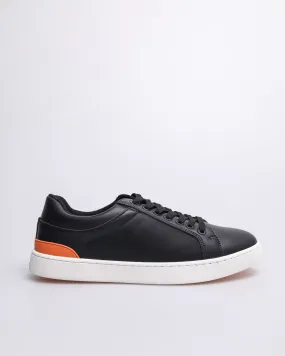 Tomaz C553 Men's Court Sneakers (Black/Orange/White)