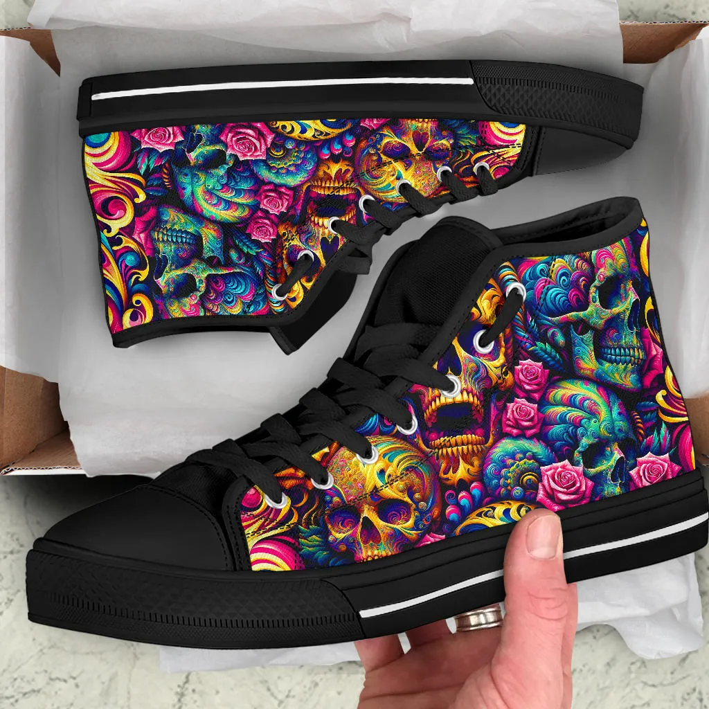 Trippy Skulls High Top