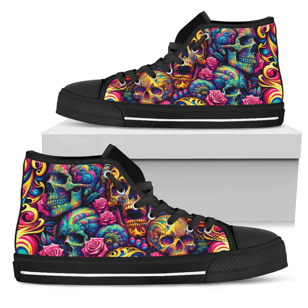 Trippy Skulls High Top