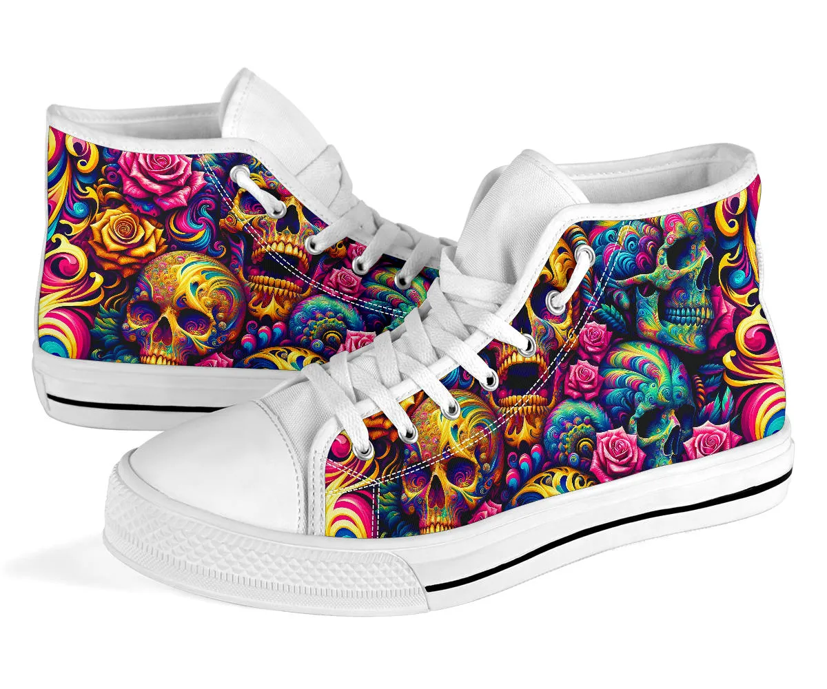 Trippy Skulls High Top